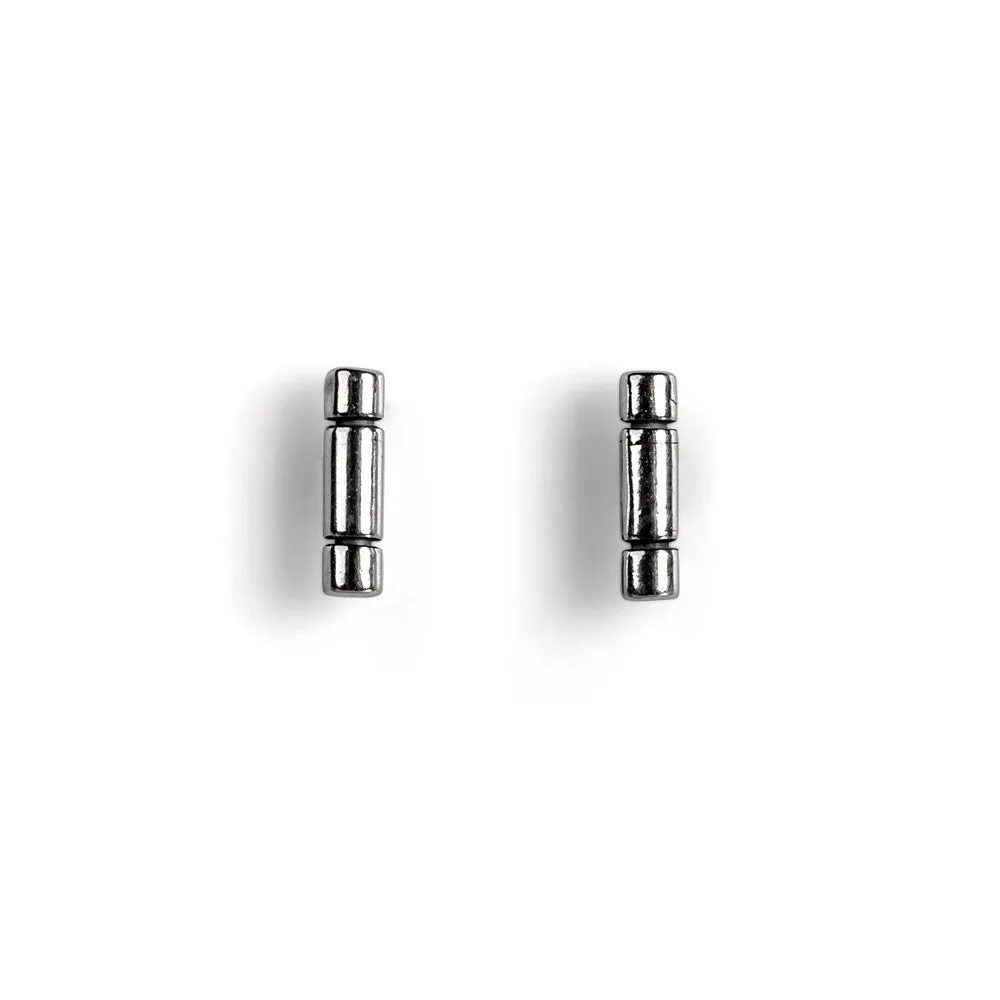 Silver Totem Bar Stud Earrings sold by Henryka