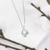 Classic Teardrop Necklace in Silver and Blue Topaz sold by Henryka
