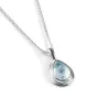 Classic Teardrop Necklace in Silver and Blue Topaz sold by Henryka
