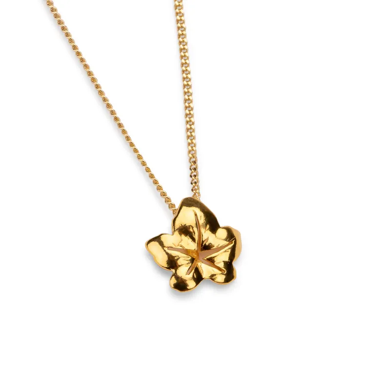 Ivy Leaf Necklace in Silver with 24ct Gold sold by Henryka