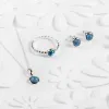 Round Charm Necklace in Silver and Blue Opal sold by Henryka