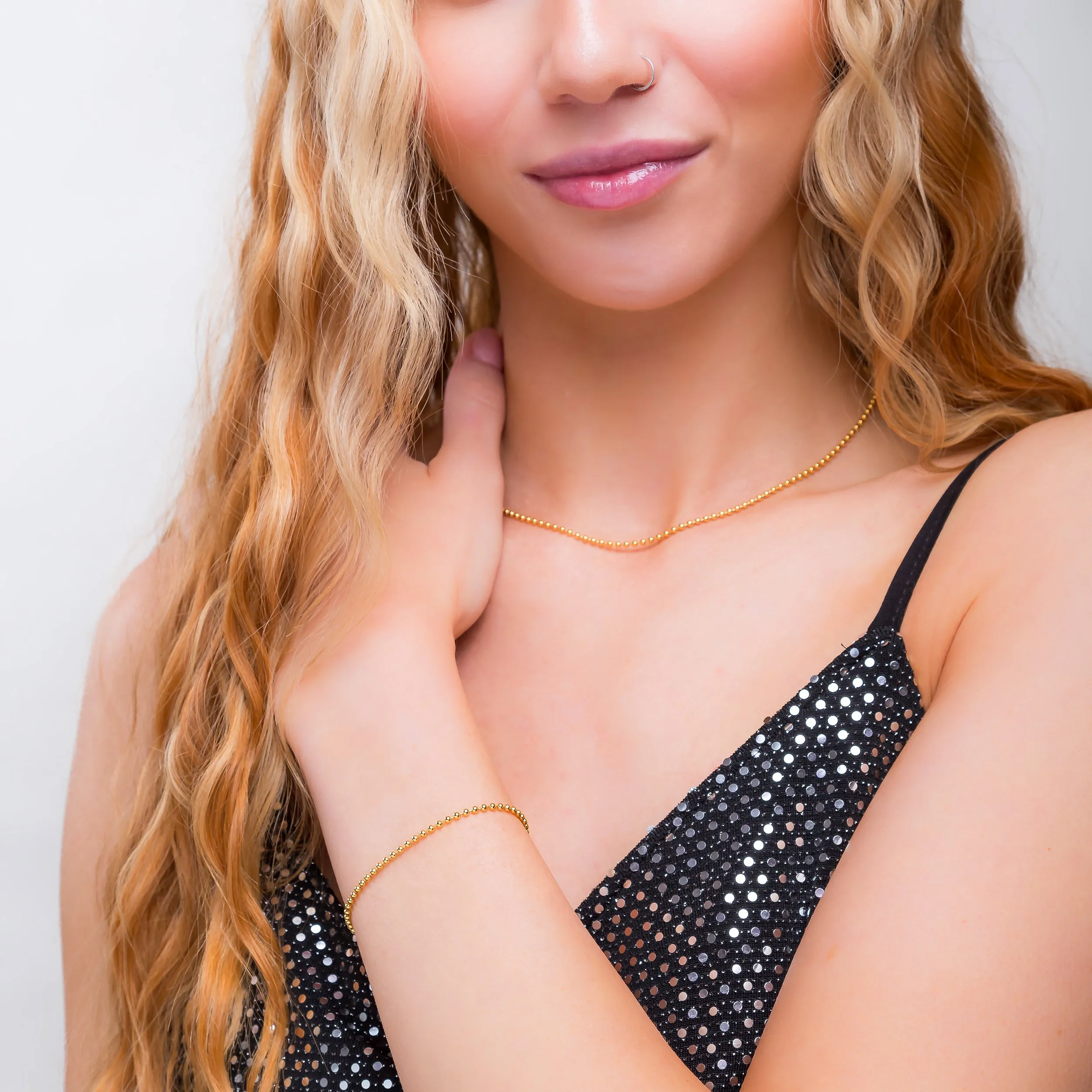 14ct Gold Plated Ball Bracelet sold by Henryka product image thumbnail 3