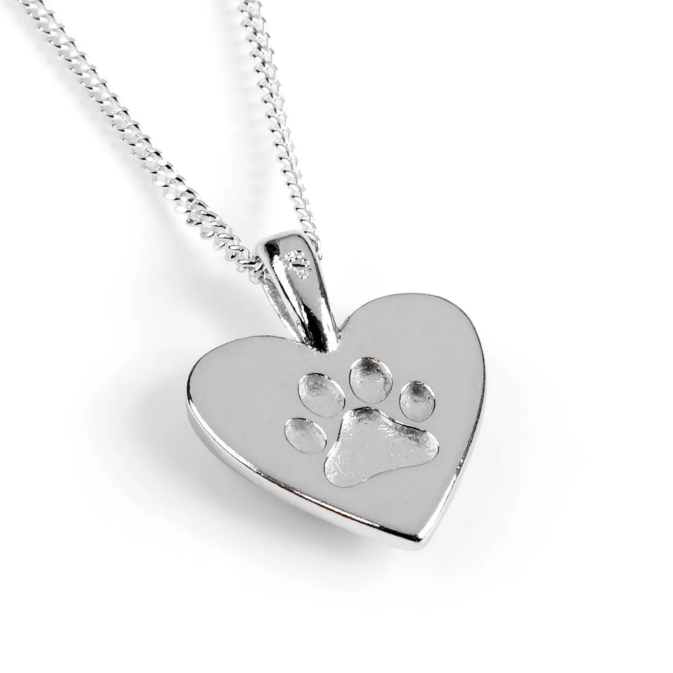 Paw Print Heart Necklace in Silver & 18ct Gold Vermeil sold by Henryka product image thumbnail 4