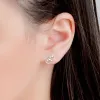 Heart Link Stud Earrings in Silver sold by Henryka