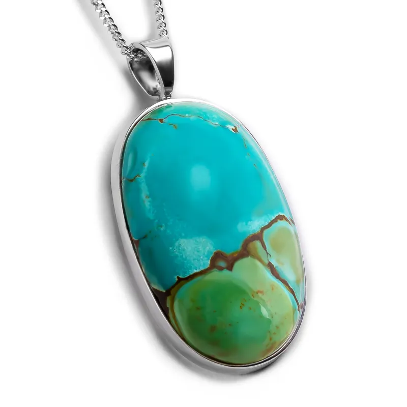 Fabulous Tibetan Turquoise Necklace - Natural Designer Gemstone sold by Henryka