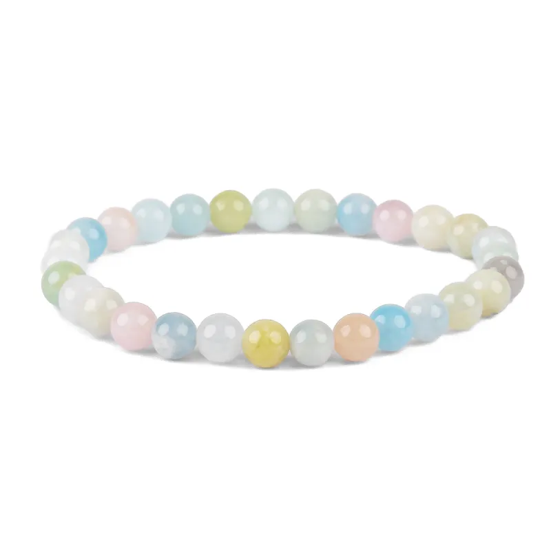 Stretch Bead Bracelet in Morganite sold by Henryka