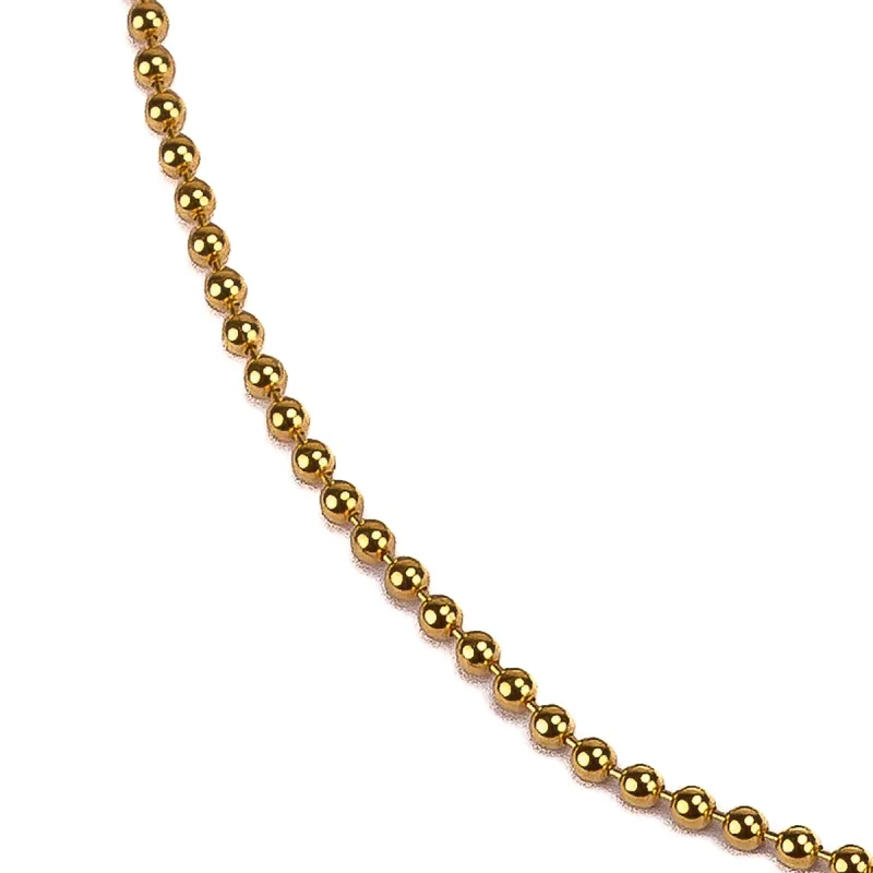 14ct Gold Plated Ball Chain Necklace sold by Henryka