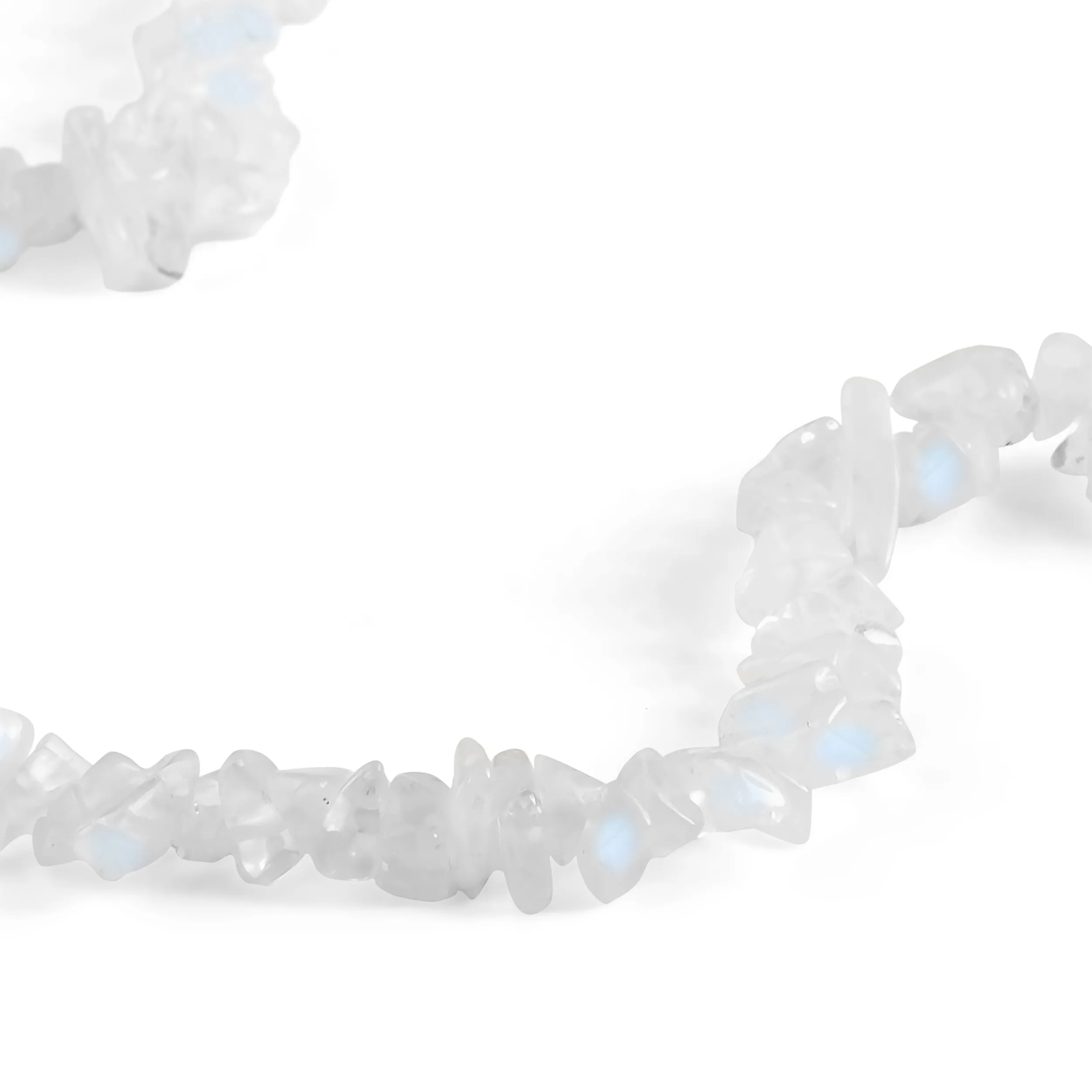 Mini Nugget Bead Necklace in Silver and Moonstone sold by Henryka product image thumbnail 5