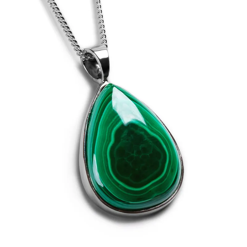 Intricate Malachite Necklace - Natural Designer Gemstone sold by Henryka