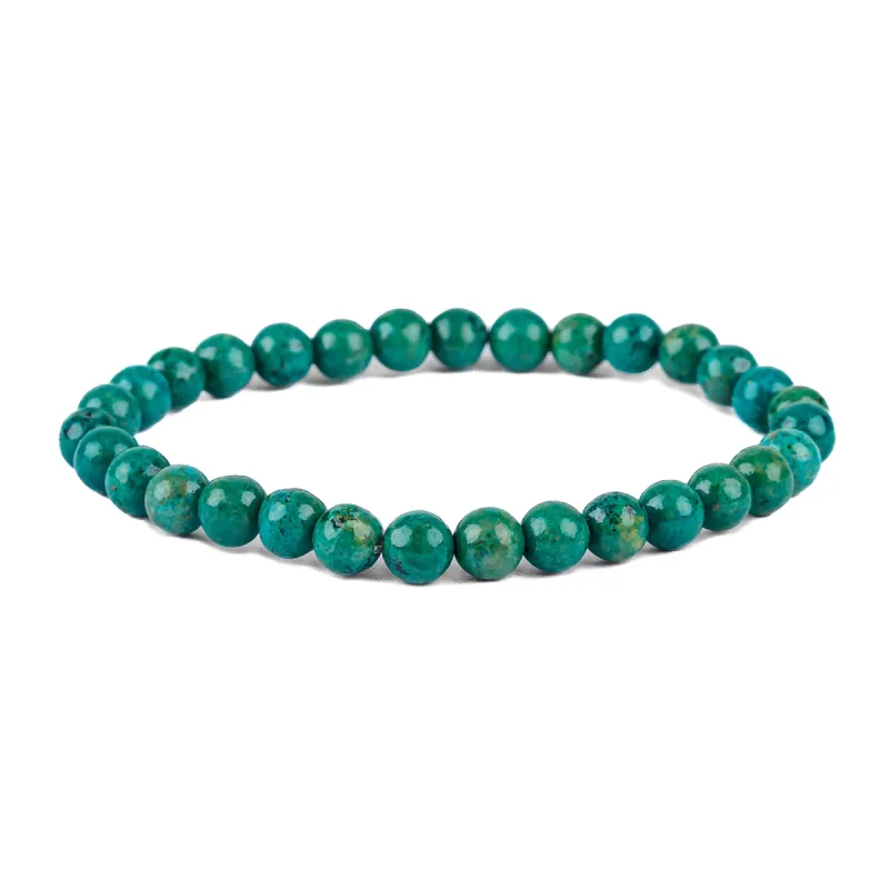 Stretch Bead Bracelet in Natural Tibetan Turquoise sold by Henryka