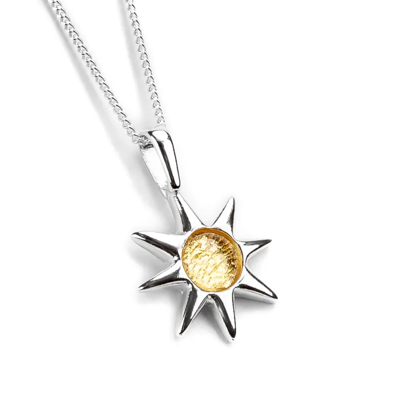 Symbol of Hope Sun Necklace in Silver and Citrine sold by Henryka