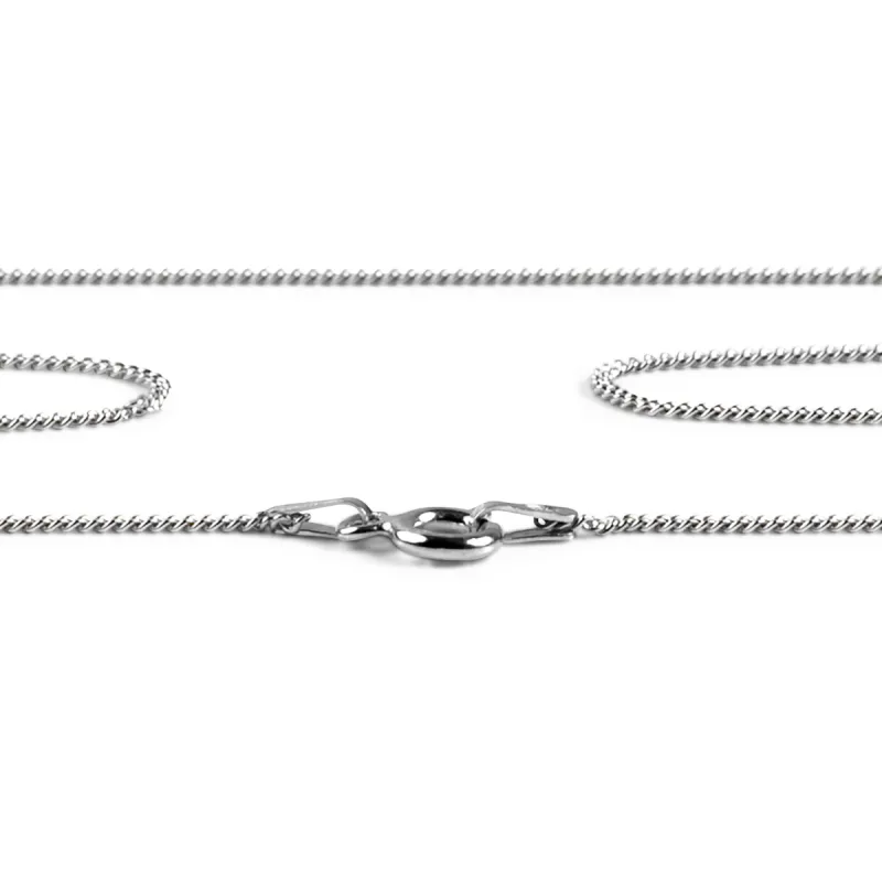 Slim Curb Chain in 925 Sterling Silver - 0.75mm thickness sold by Henryka