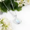 Classic Oval Necklace in Silver and Moonstone sold by Henryka