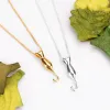 Miniature Cat Necklace in Silver sold by Henryka