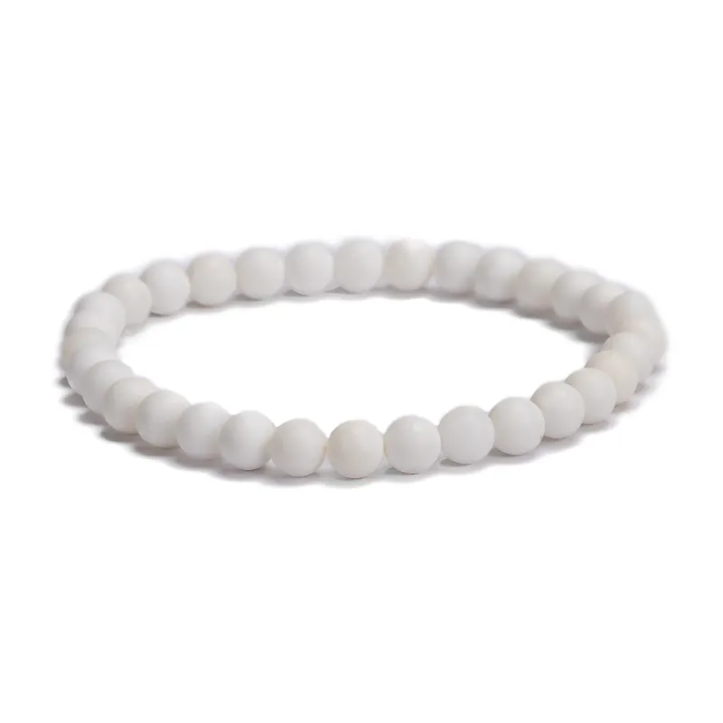 Stretch Bead Bracelet in White Shell sold by Henryka
