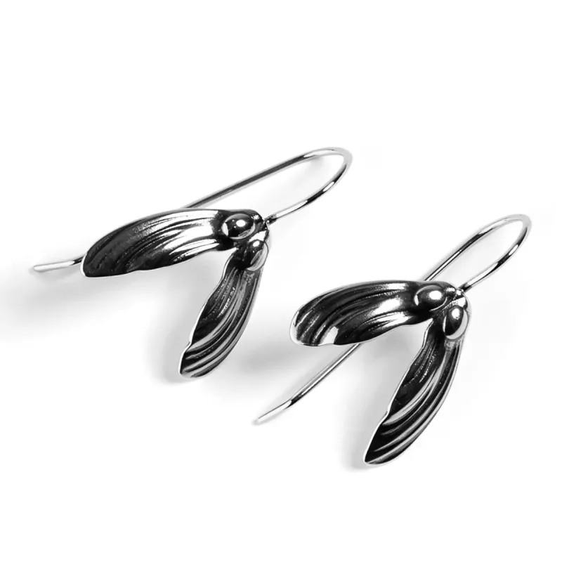 Sycamore Seed Earrings in Silver sold by Henryka
