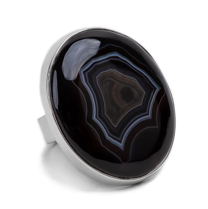 Finest Botswana Agate Ring - Natural Designer Gemstone sold by Henryka