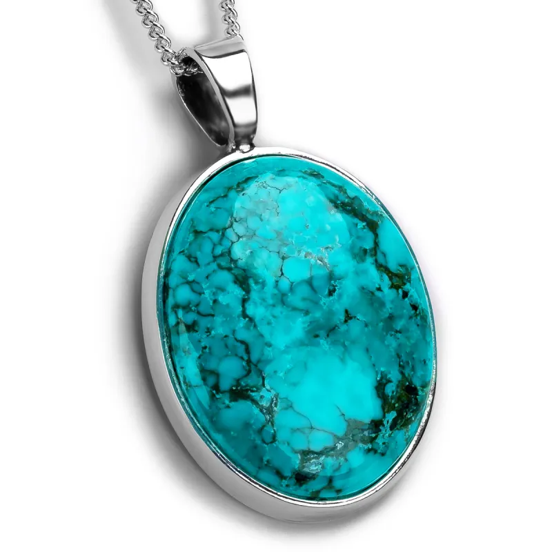 Awesome Tibetan Turquoise Necklace - Natural Designer Gemstone sold by Henryka