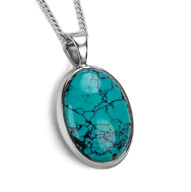 Pertect Tibetan Turquoise Necklace - Natural Designer Gemstone sold by Henryka