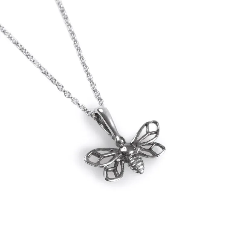 Miniature Bumble Bee Necklace in Silver sold by Henryka