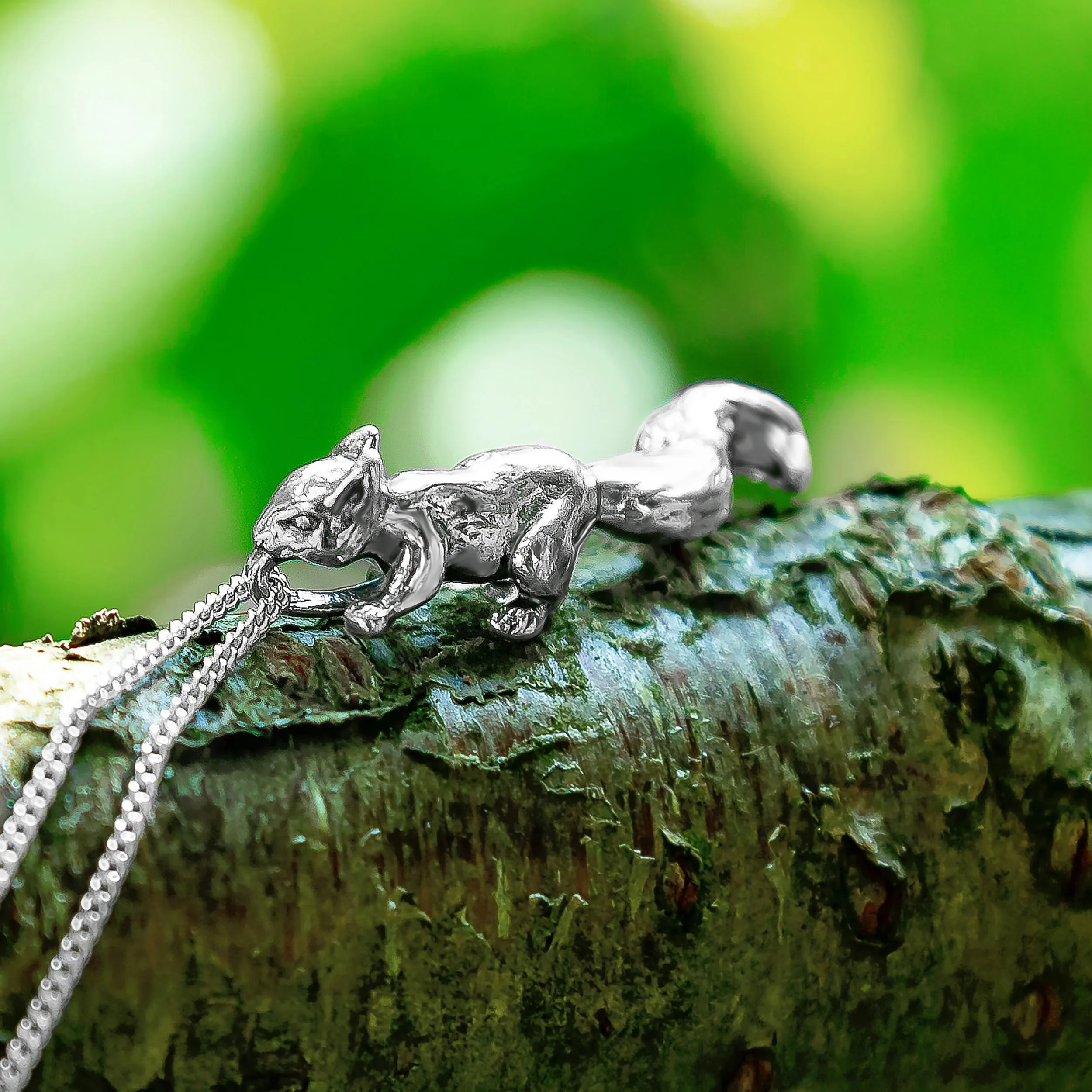 Climbing Squirrel Necklace in Silver sold by Henryka product image thumbnail 5