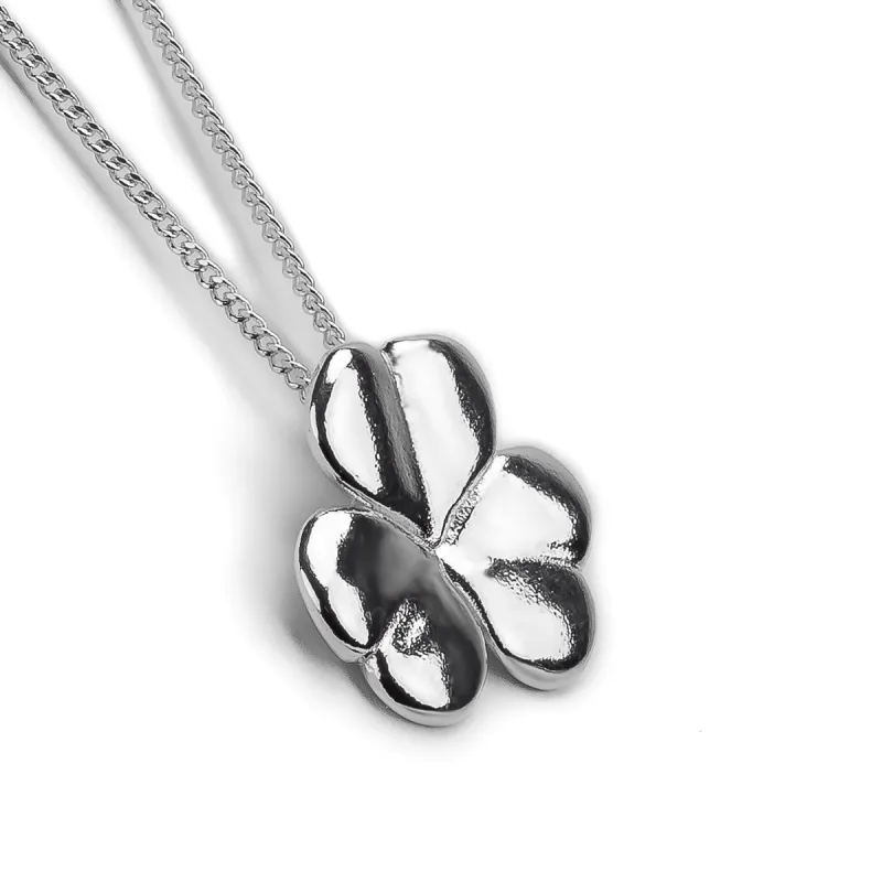 Lucky Shamrock / Clover Necklace in Silver sold by Henryka