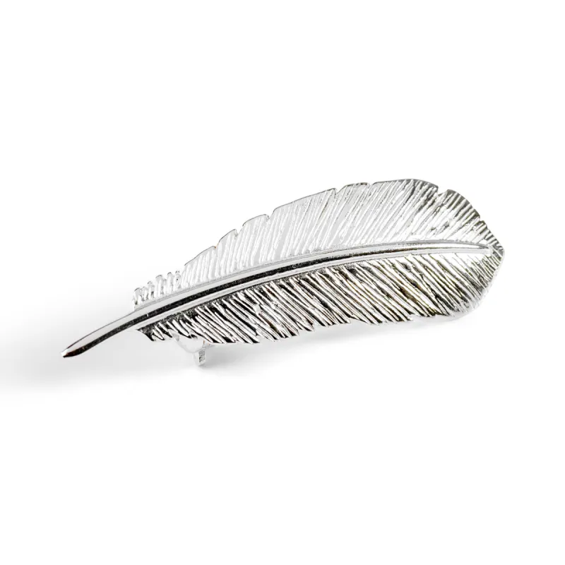 Bird Feather Brooch in Silver sold by Henryka