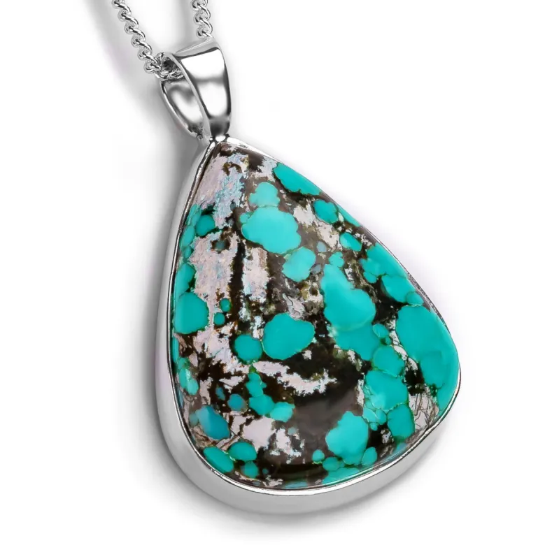 Unique Tibetan Turquoise Necklace - Natural Designer Gemstone sold by Henryka