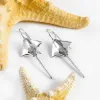 Stingray Hook Earrings in Silver sold by Henryka