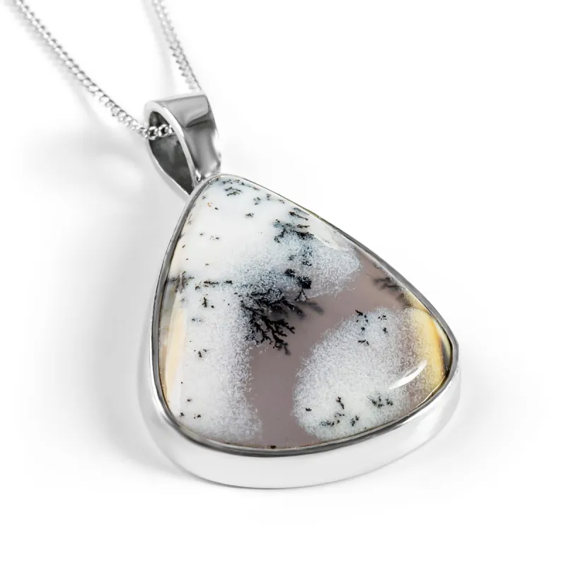 Pretty Dendritic Agate Necklace - Natural Designer Gemstone sold by Henryka