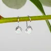 Classic Teardrop Hook Earrings in Silver and Moonstone sold by Henryka