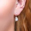 Classic Teardrop Hook Earrings in Silver and Moonstone sold by Henryka