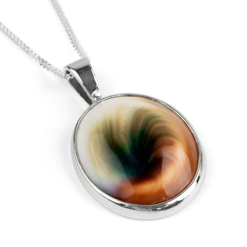 Natural Shiva Eye Shell Necklace - Natural Designer Gemstone sold by Henryka