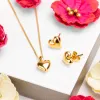 Miniature Heart Necklace in Silver with 24ct Gold Plating sold by Henryka
