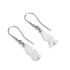 Mini Nugget Bead Hook Earrings in Silver & Moonstone sold by Henryka