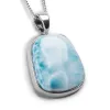 Ocean Blue Larimar Necklace - Natural Designer Gemstone sold by Henryka