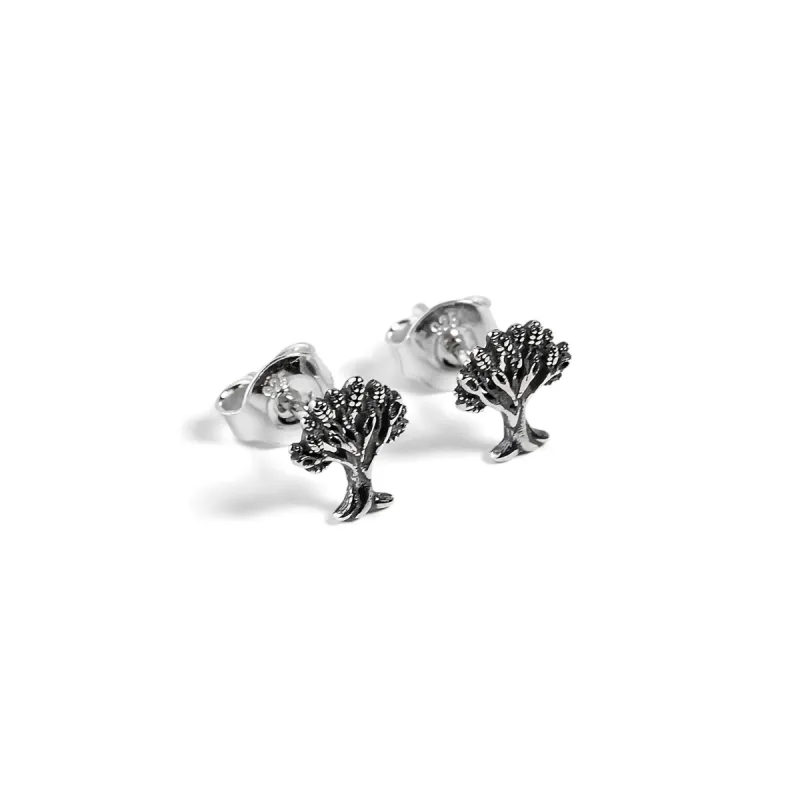 Tree of Life Stud Earrings in Silver sold by Henryka