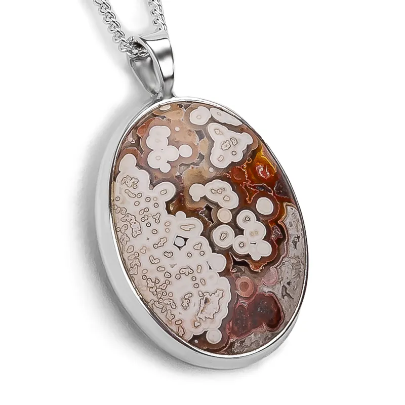 Mexican Crazy Lace Agate Necklace -  Natural Designer Gemstone sold by Henryka