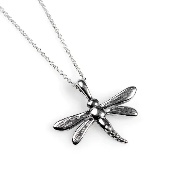 Miniature Dragonfly Necklace in Silver sold by Henryka