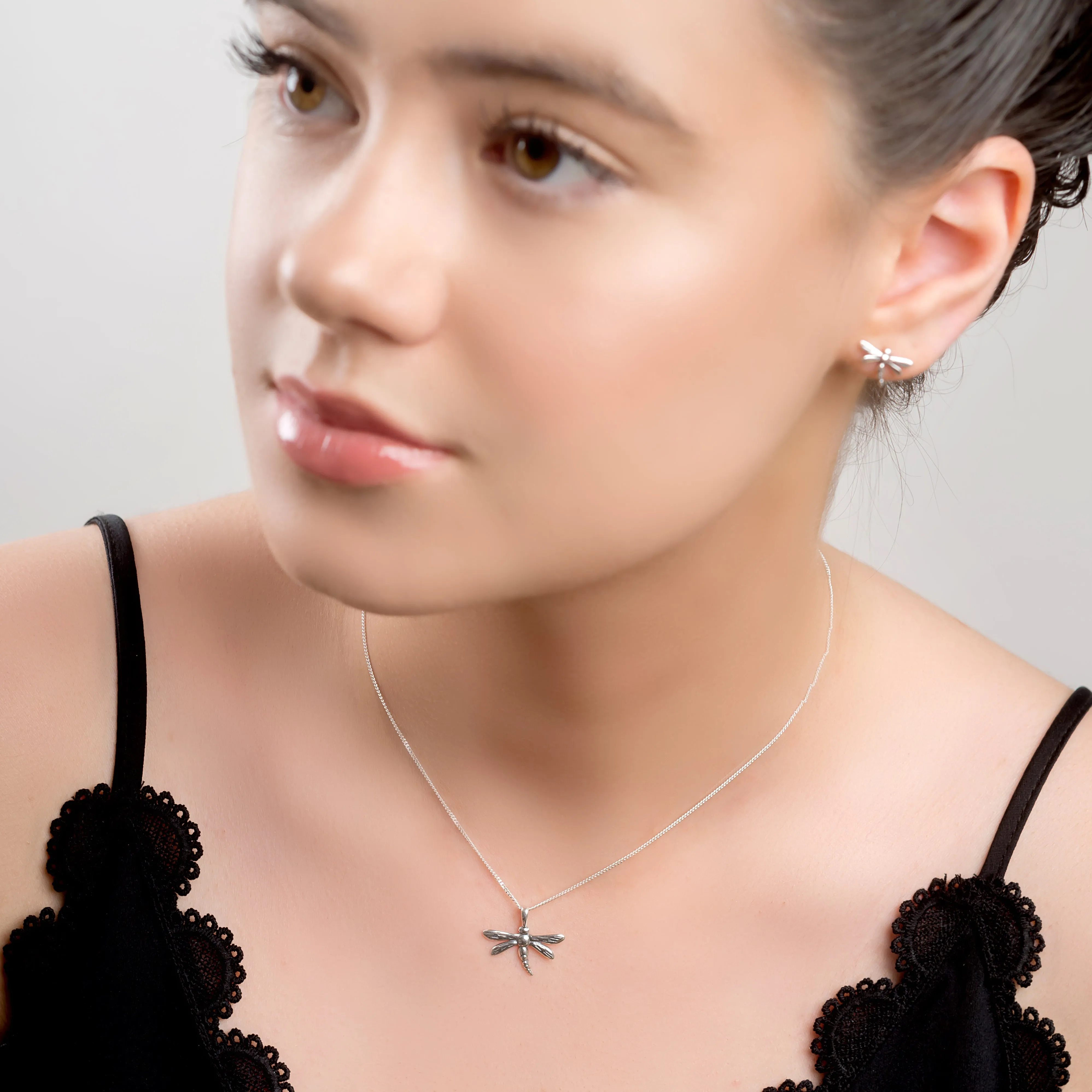 Miniature Dragonfly Necklace in Silver sold by Henryka product image thumbnail 3