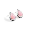Classic Teardrop Stud Earrings in Silver and Pink Opal sold by Henryka
