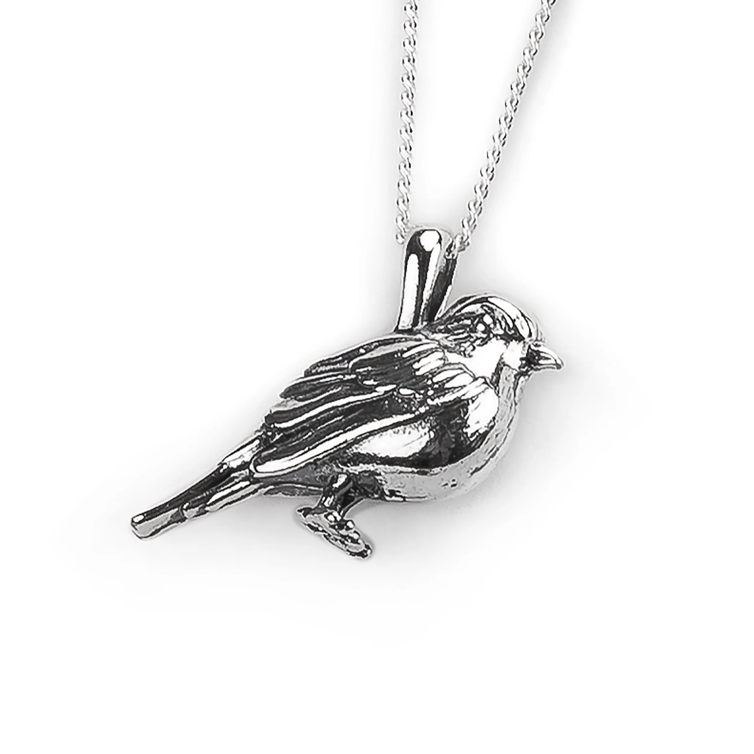 Silver Garden Bird / Robin Necklace sold by Henryka product image thumbnail 4