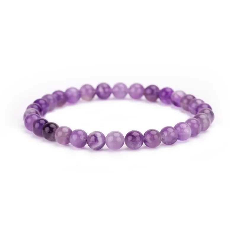 Stretch Bead Bracelet in Amethyst sold by Henryka