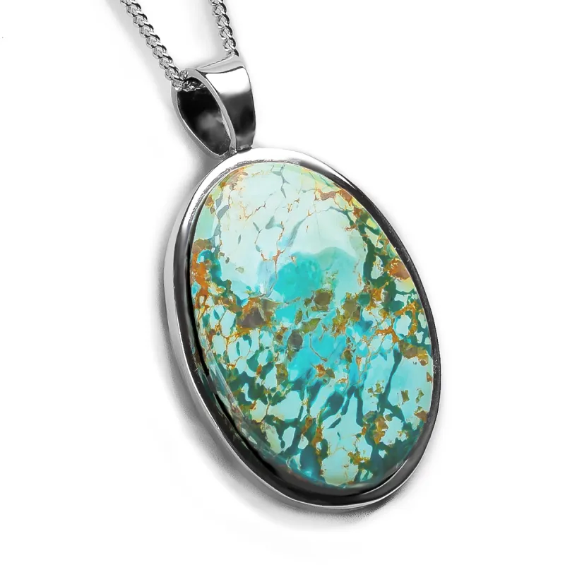 Tibetan Turquoise Necklace - Natural Designer Gemstone sold by Henryka