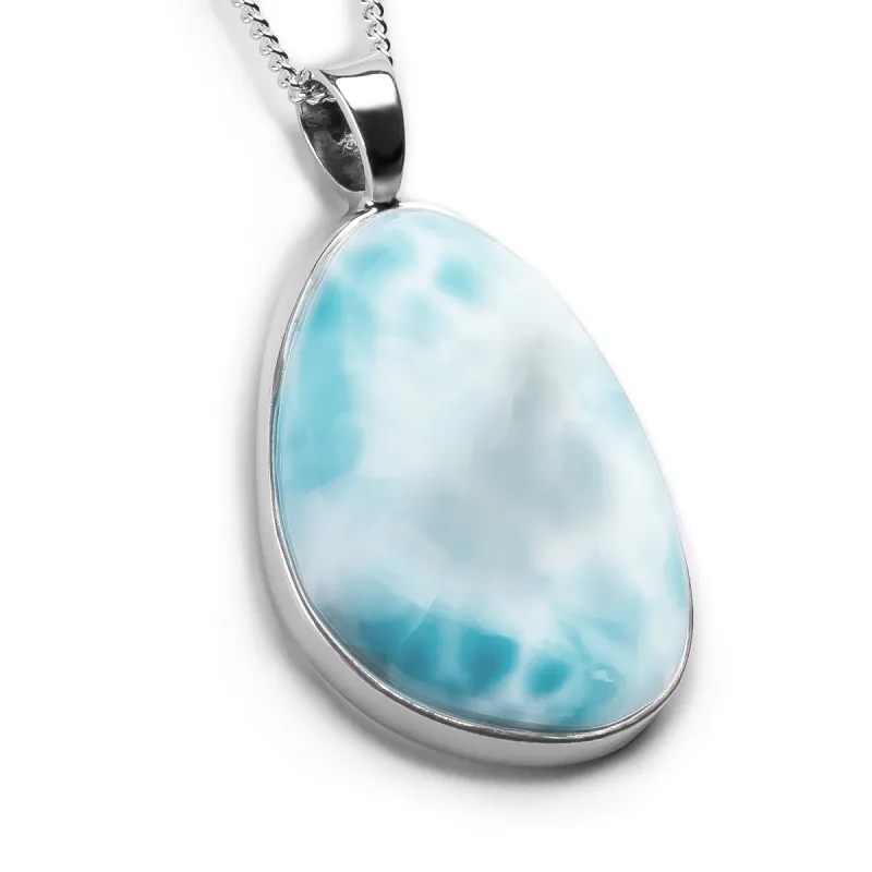 Dreamy Larimar Necklace - Natural Designer Gemstone sold by Henryka