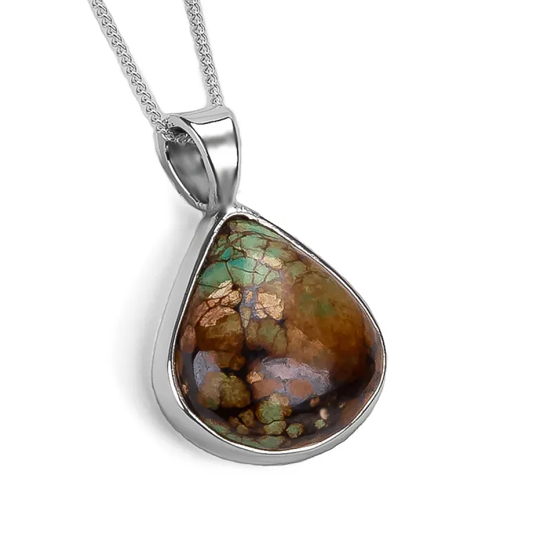Tibetan Turquoise Necklace - Natural Designer Gemstone sold by Henryka