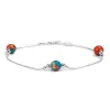 Bead Bracelet in Silver and Copper Turquoise sold by Henryka