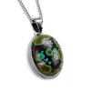 Tibetan Turquoise Necklace - Natural Designer Gemstone sold by Henryka
