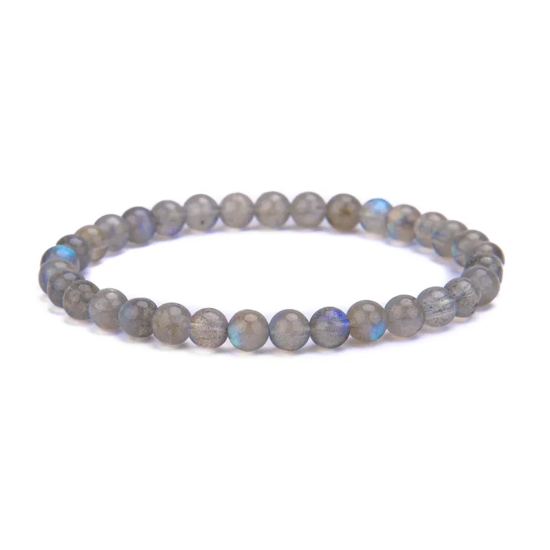 Stretch Bead Bracelet in Labradorite sold by Henryka