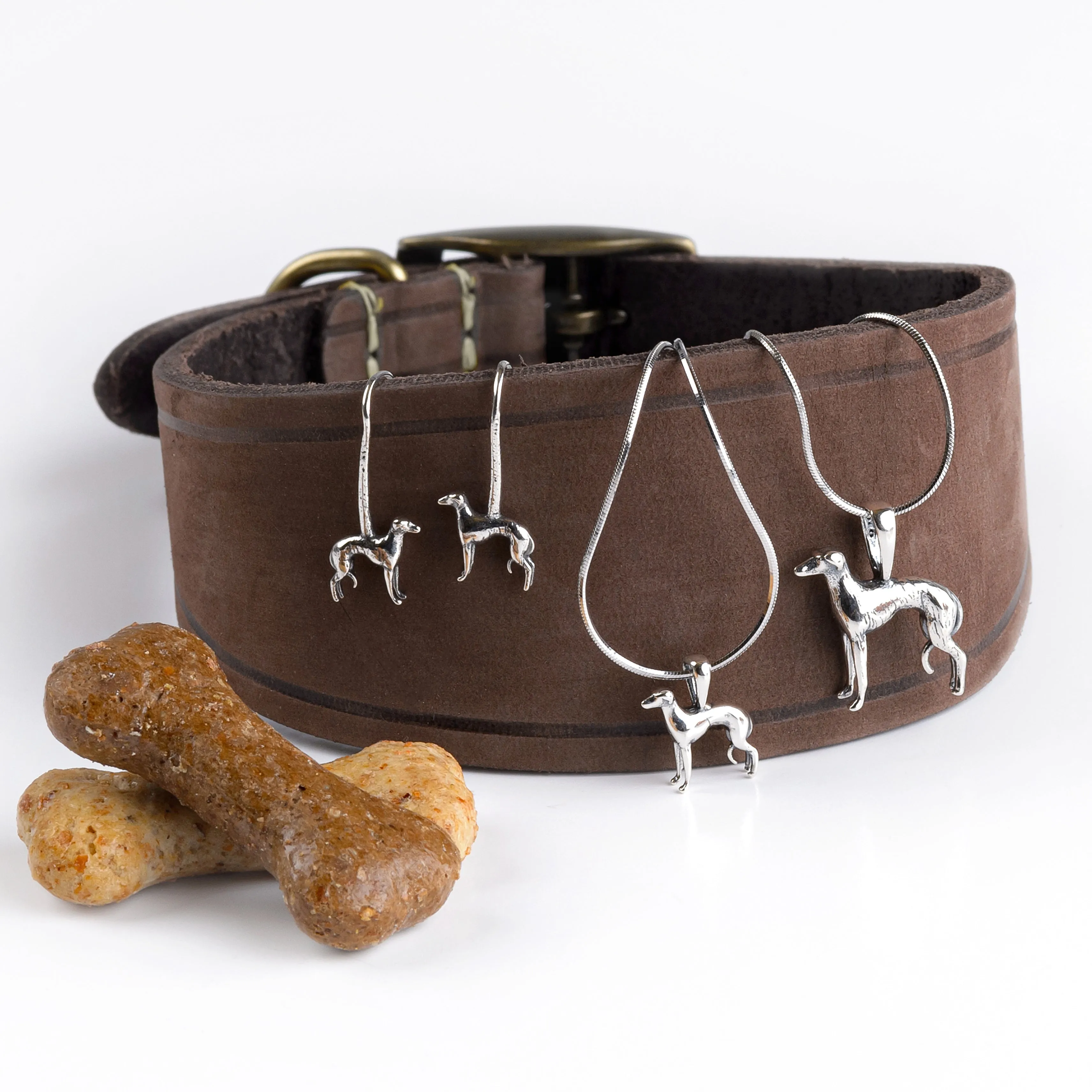 Large Greyhound / Whippet Dog Necklace in Silver sold by Henryka product image thumbnail 5